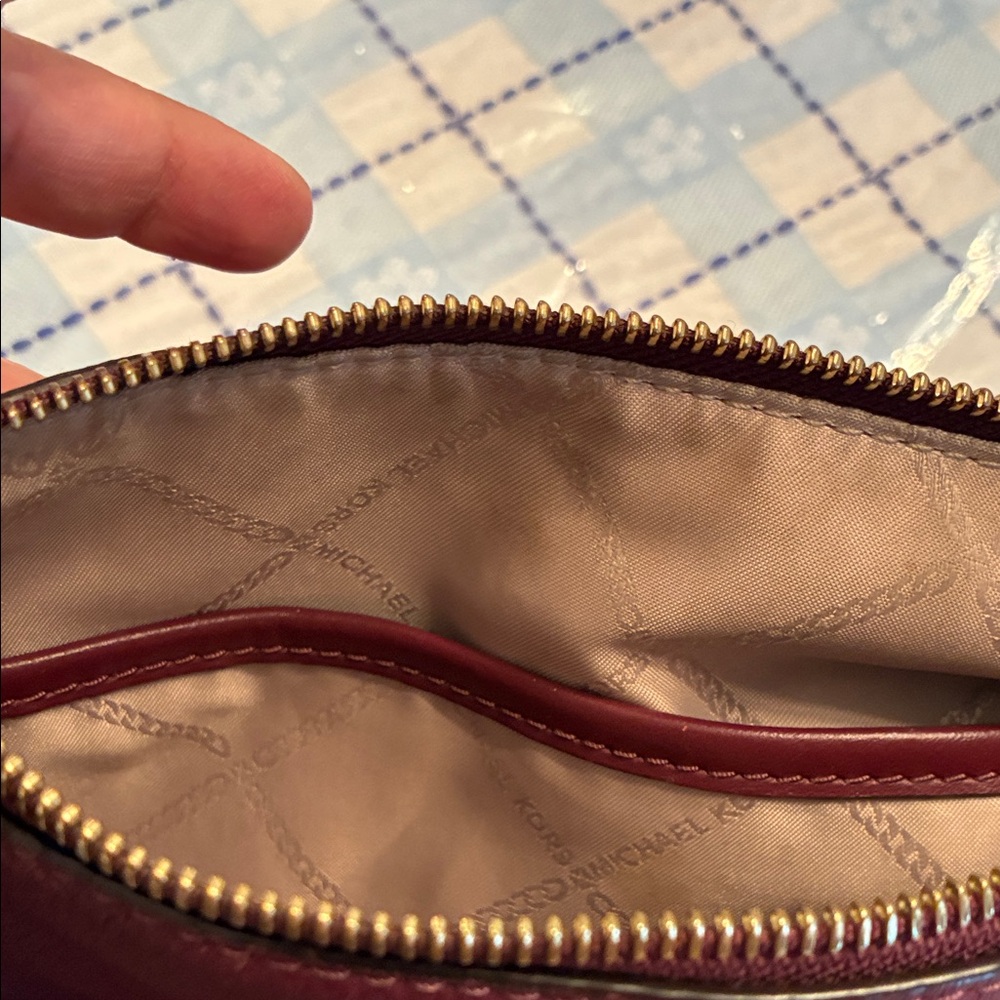 Michael Kors Burgundy Leather Crossbody Bag - Picture 7 of 10